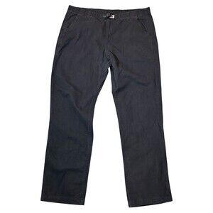 Gramicci Mens Large Cotton Twill Pants Black Elastic Waist Pull On Large 33"